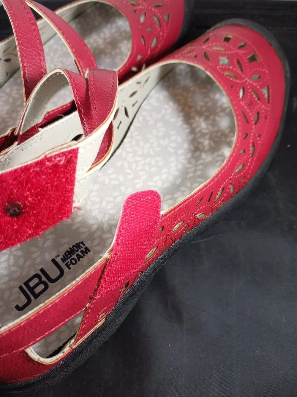 JBU by Jambu Women's Bellerose Encore Mary Jane Red Size 8.5M